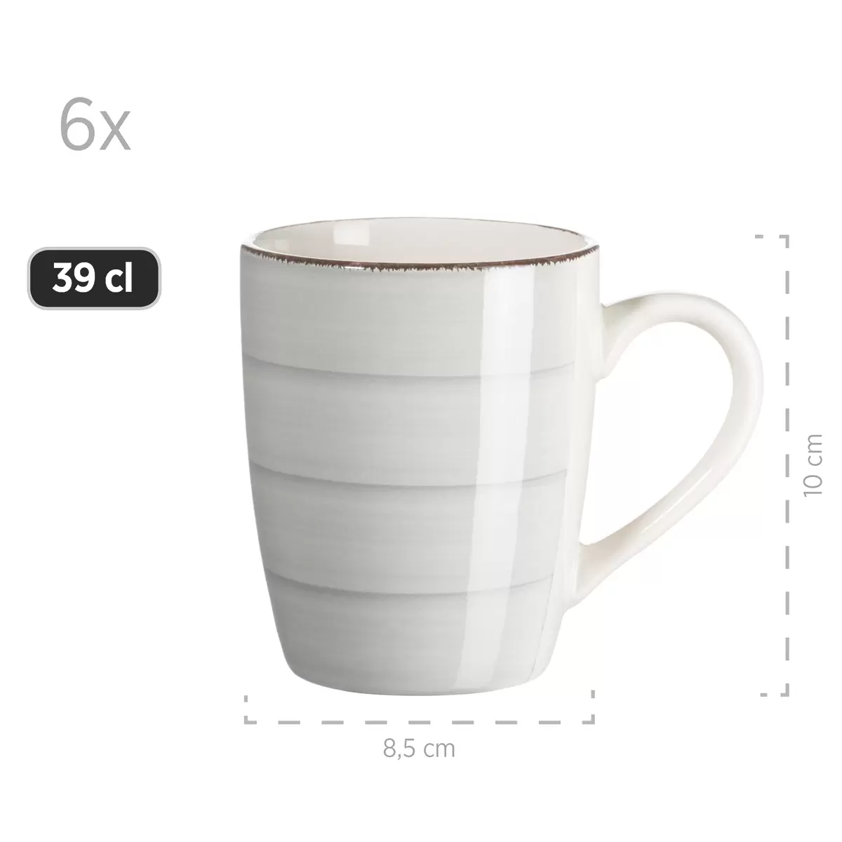 Frühstückset 18-tlg. LUMACA beige,braun