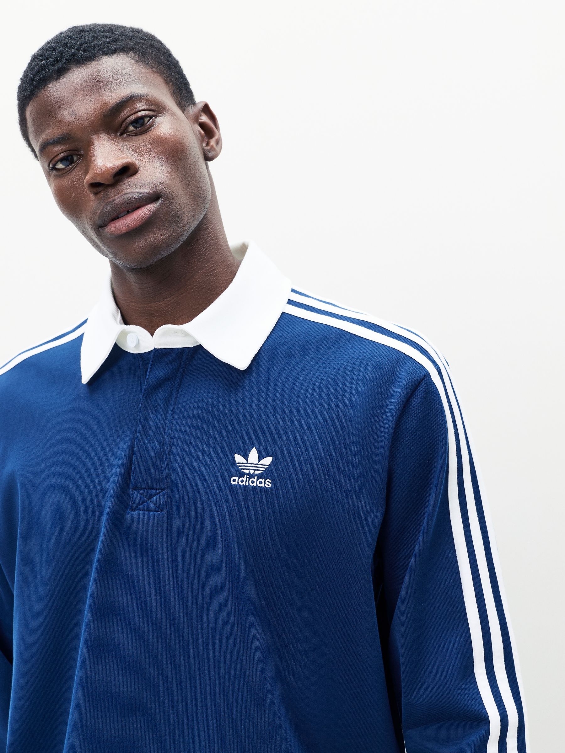 Blauw - adidas Originals Adicolor Rugby poloshirt