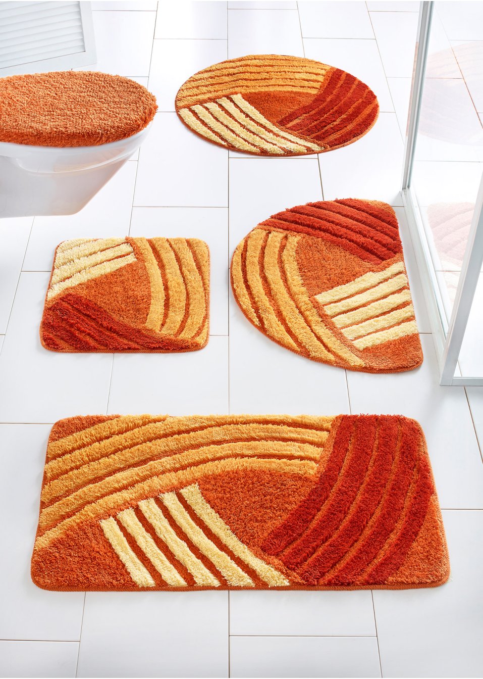 Tapis de salle de bain avec motif graphique