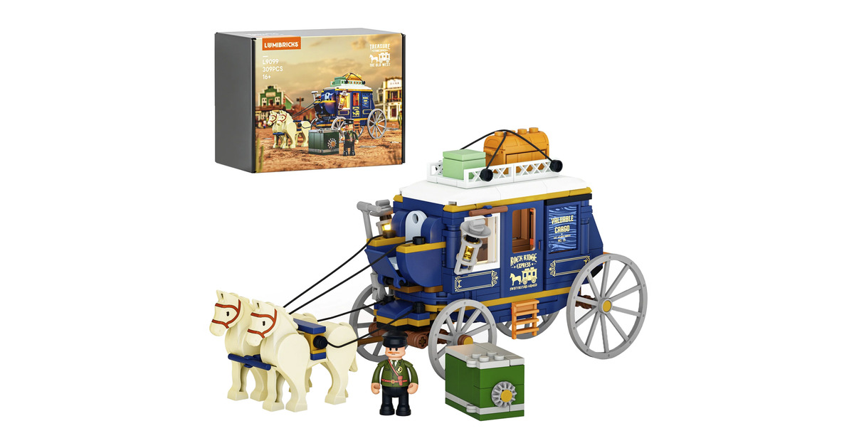 LumibricksThe Old West - Treasure Stagecoach Constructiespeelgoed  (L9099)
