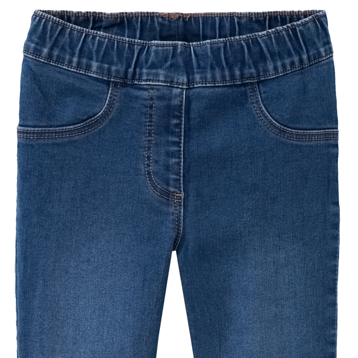 Famy Mädchen Jeggings mit Stretch-Bund blau