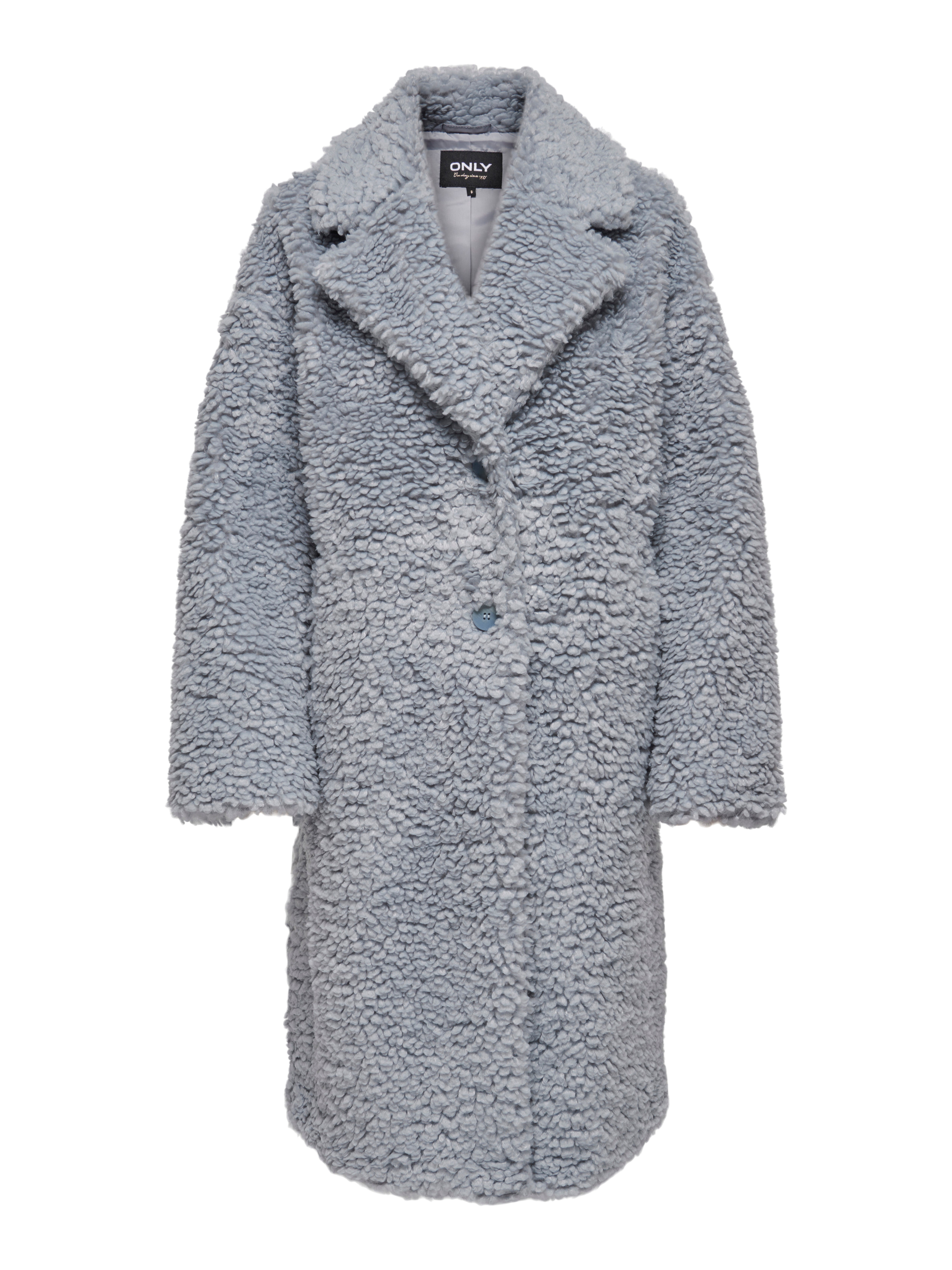 ONLELLIE Teddyfell Mantel Windward Blue