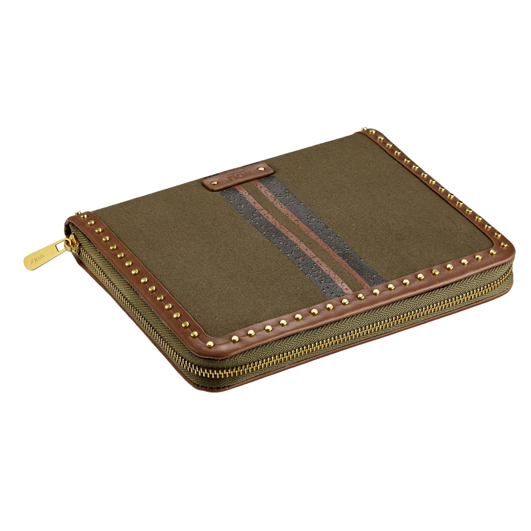 Wolf 1834 Ida Travel Zip Schmuck-Portfolio Khaki