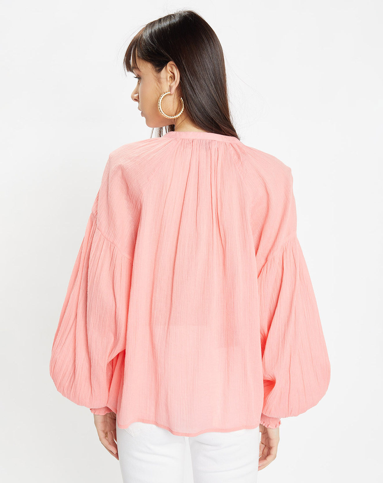 Galeries Lafayette Chemise Ethan ample rose