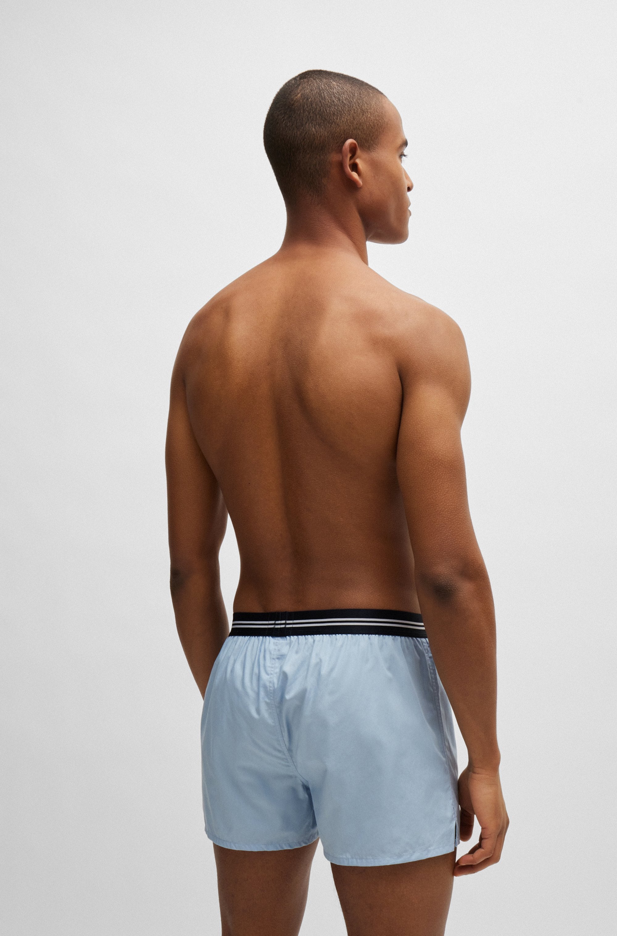 BOSS Boxershorts »3P Woven Boxer«, 3 Stk. mit Eingriff mit Knopf