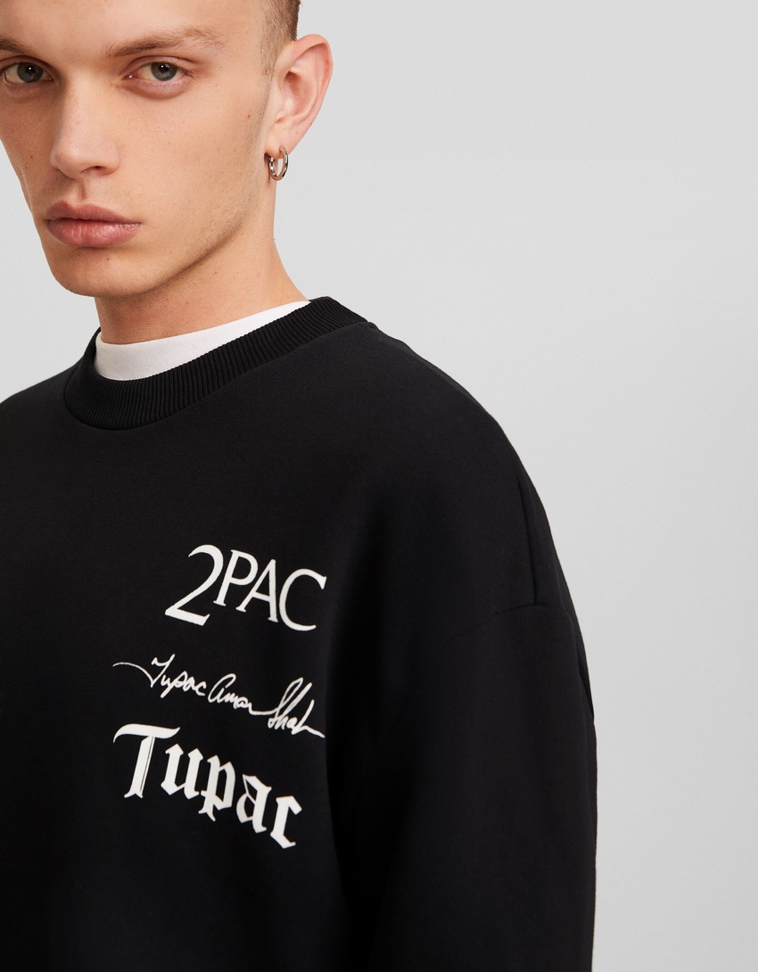 Moletom Tupac de gola redonda