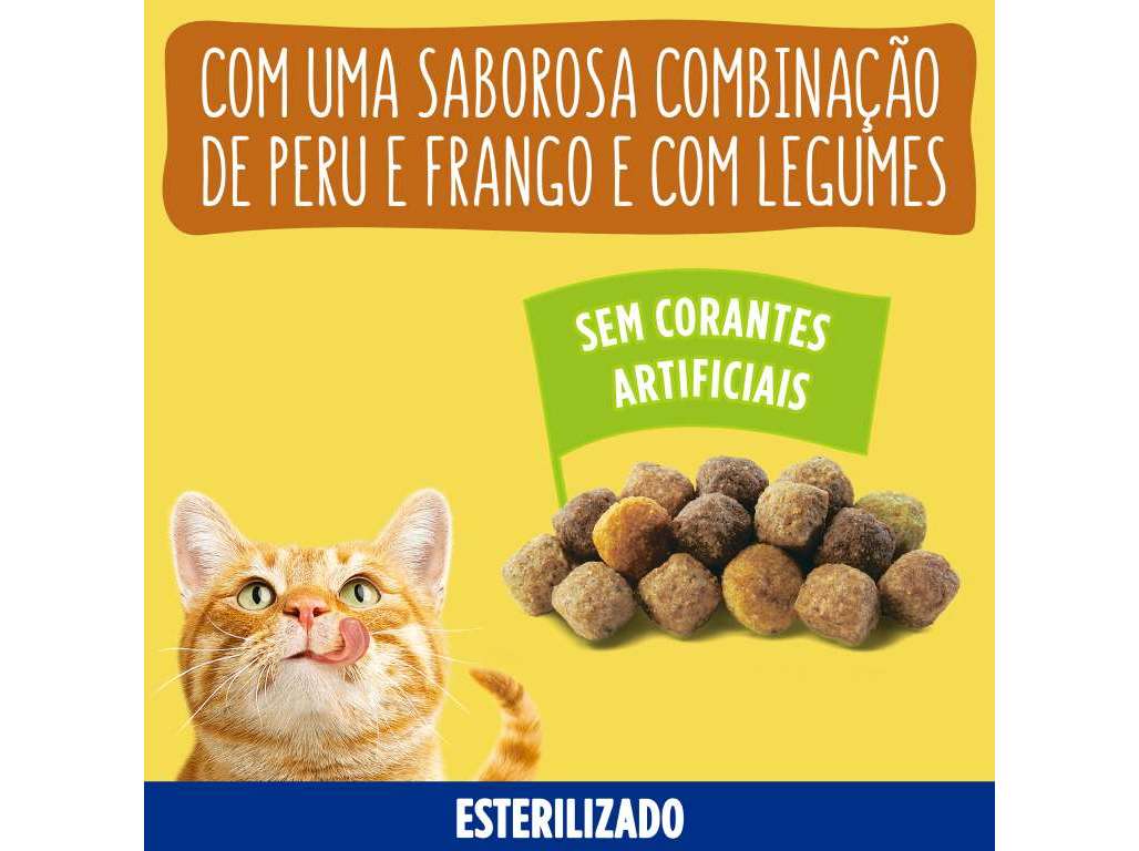RAÇÃO PARA GATO FRISKIES ESTERILIZADO COM PERU E VEGETAIS 3KG
