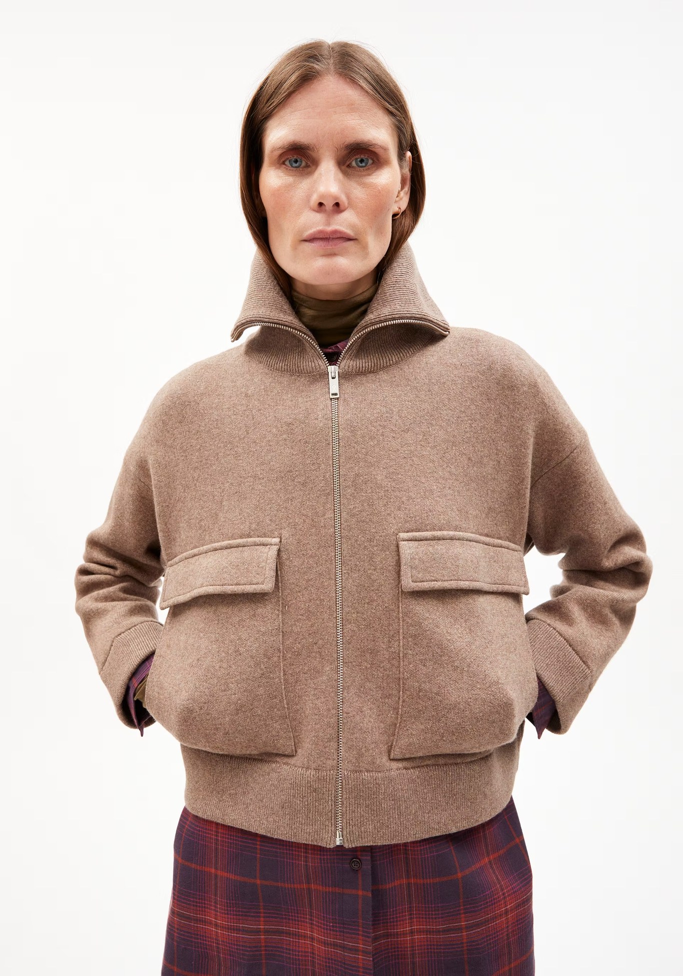 Armedangels Strickjacke Joaniaas Cinnamon Dust Melange