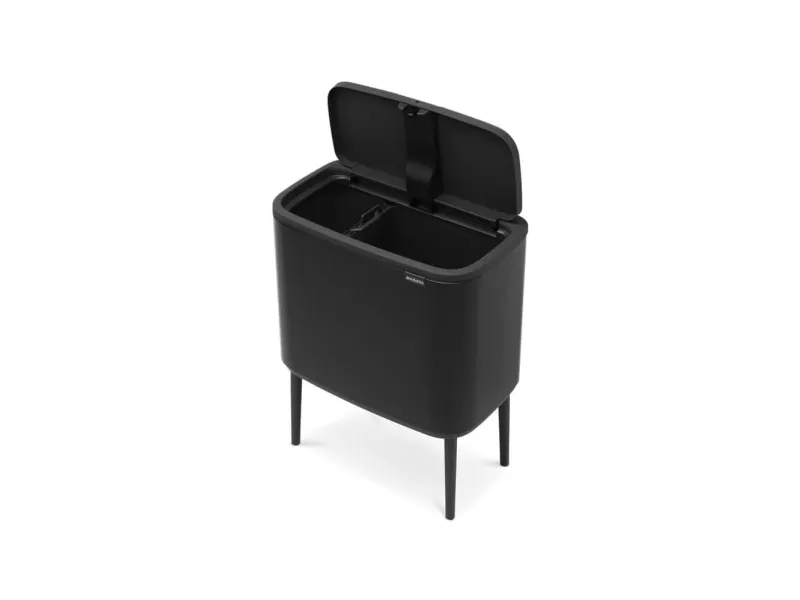 Brabantia Bo Touch Bin - Skraldespand - fliplåg - 34 L - affaldsseparation - mat sort
