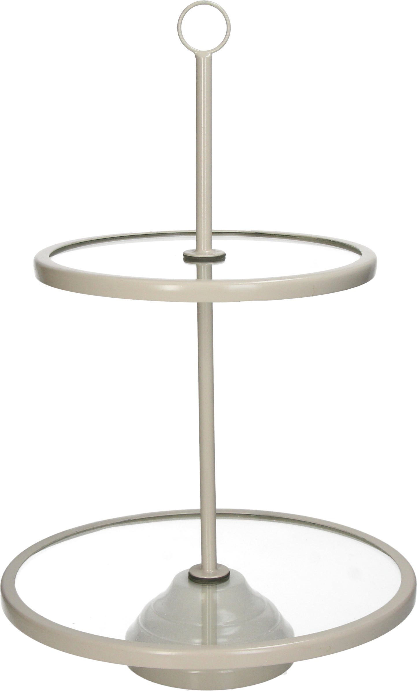 Etagère beige / transparant D 26 H 41 cm