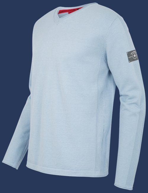 Herren Pullover 019 KoNitJb, Pastellblue