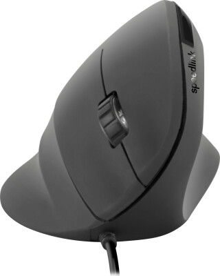 Speedlink - Piavo Ergonomic Vertikal Mus - USB - Sort - 2.400 Dpi