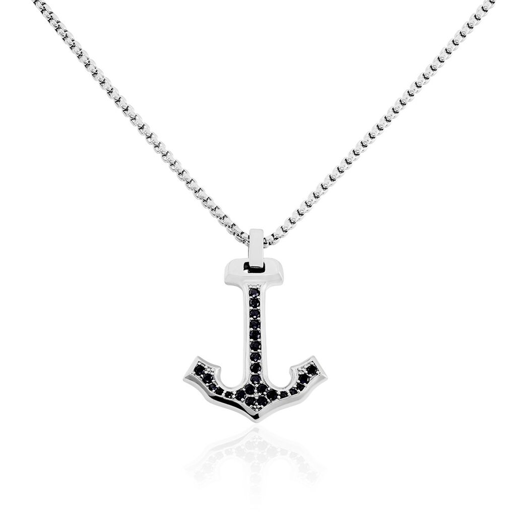 Collier Acier Vieillit Tanagra Oxydes De Zirconium