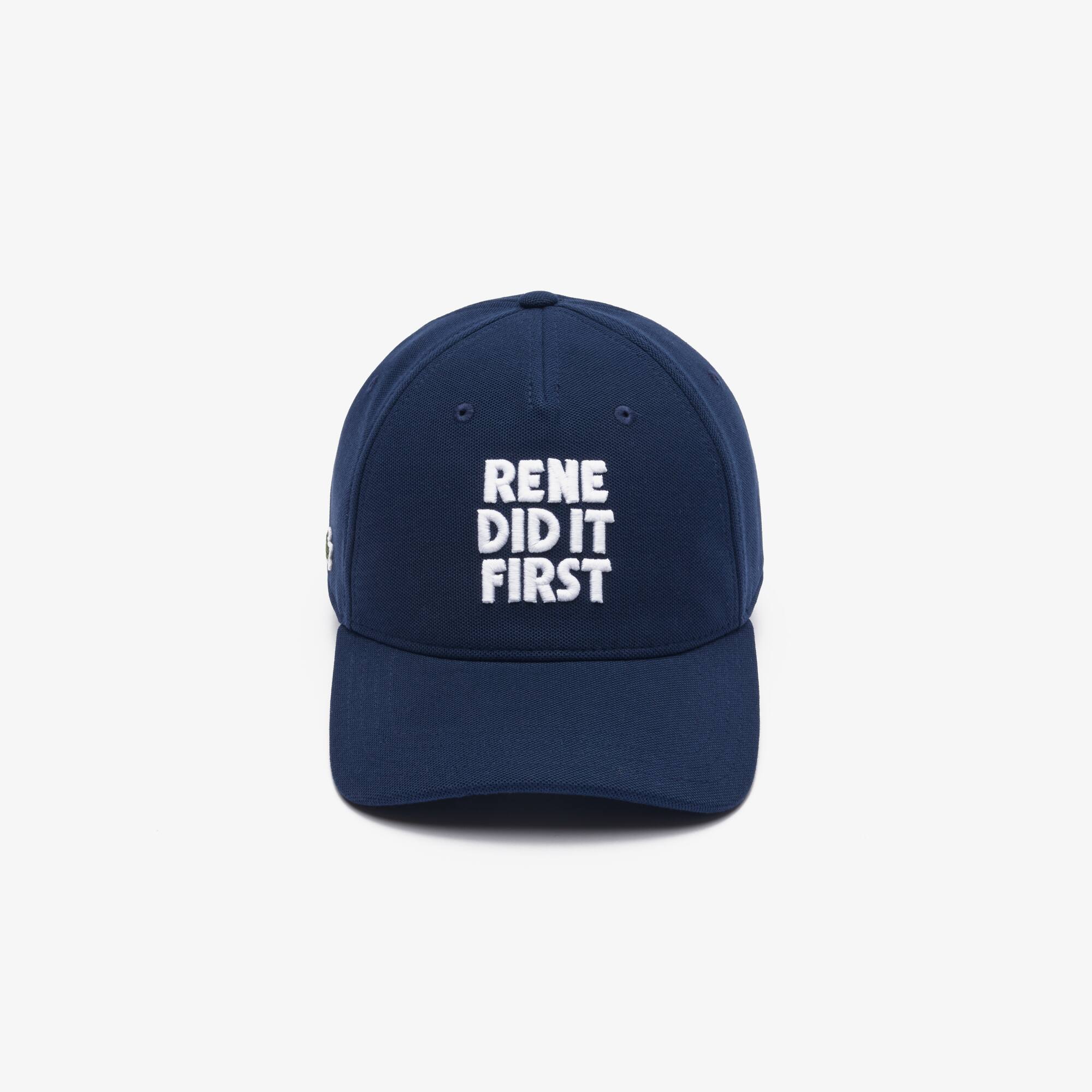 Baseball Cap aus Baumwoll-Piqué mit 3D-Stickerei Caps & Hüte - Blau - Lacoste - Unisex