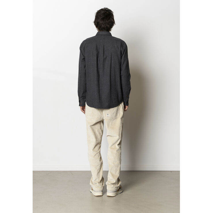 Fat Moose Frank flannel shirt Dark grey melange