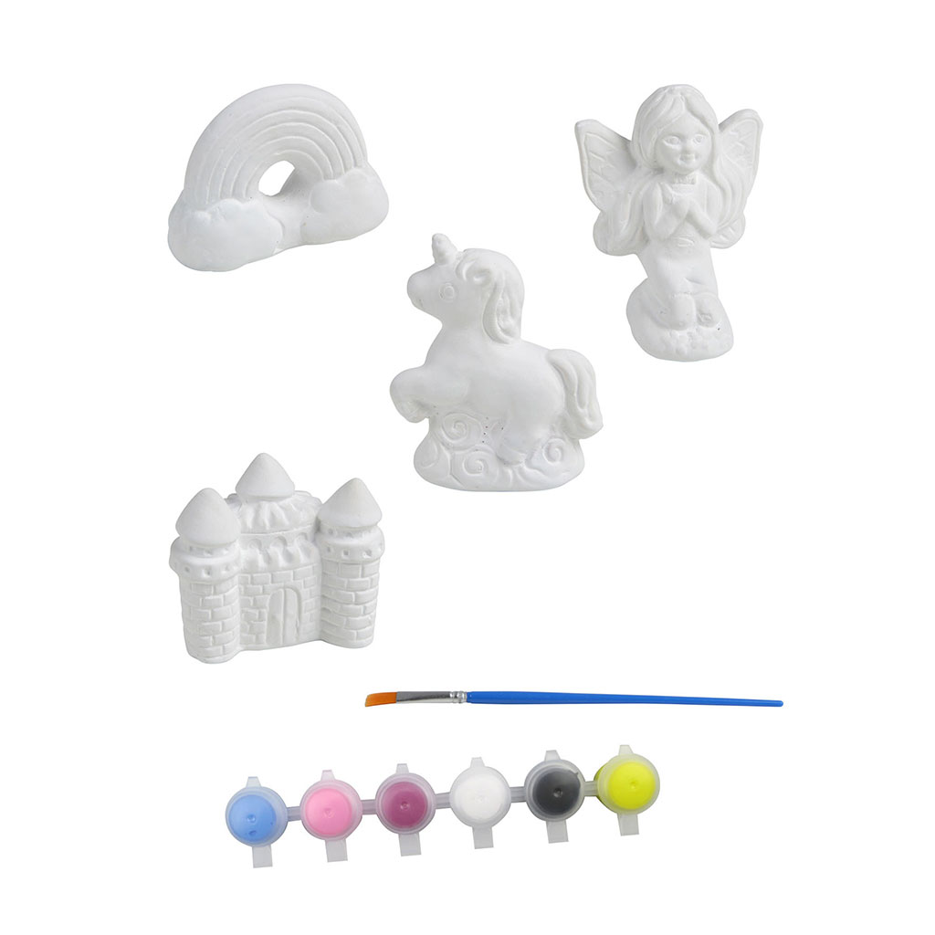 Lot de 4 céramiques à peindre thème licorne