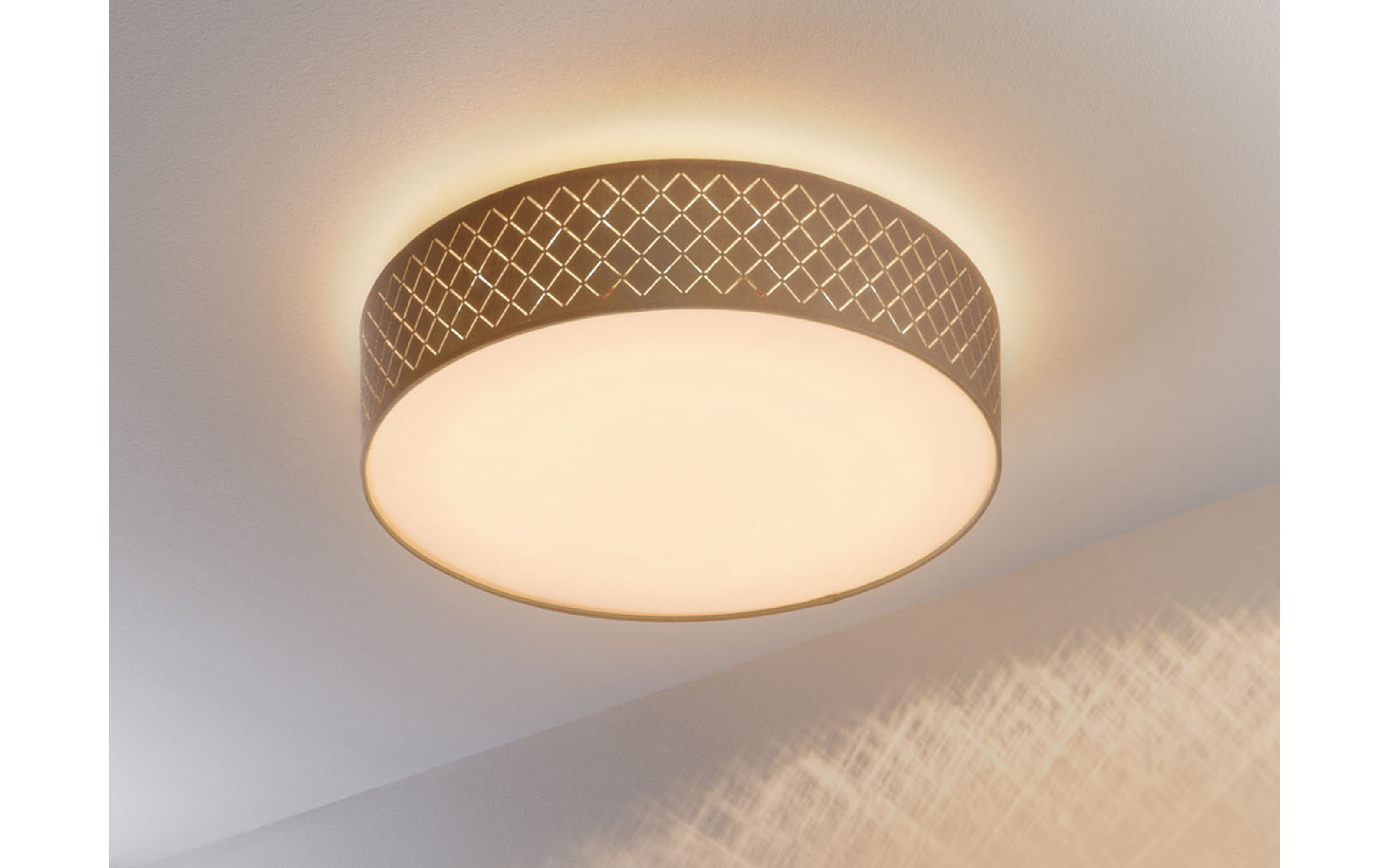 LED-Deckenleuchte Charlene, braun/goldfarbig, 50 cm