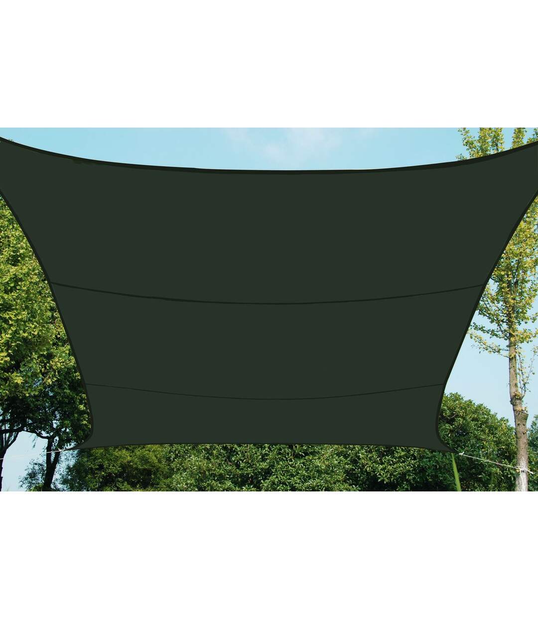 Voile d'ombrage rectangulaire Curacao - 3 x 4 m - Gris