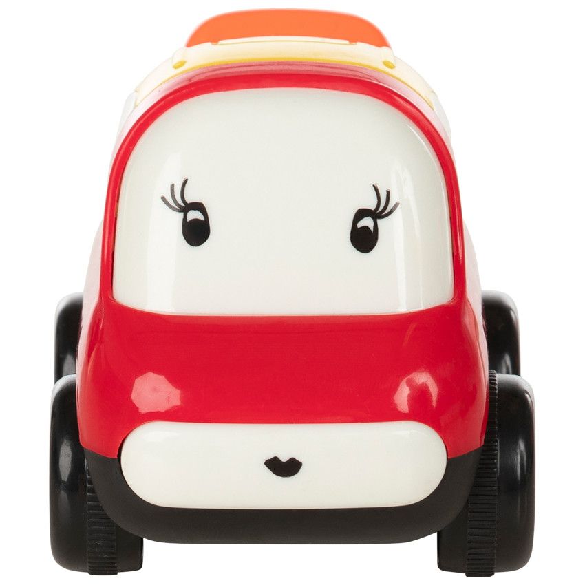 Jouet 1er âge petite voiture Vroumpiz - Rouge - Ecru