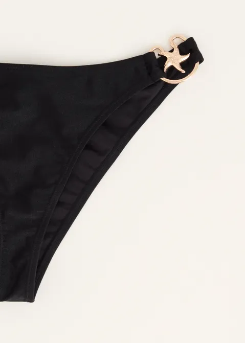 Bikini broekje met zeester zwart (ZWART)