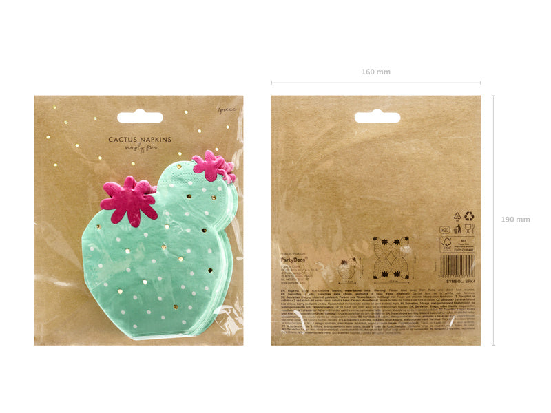 Servetten Cactus 13,5cm 20st