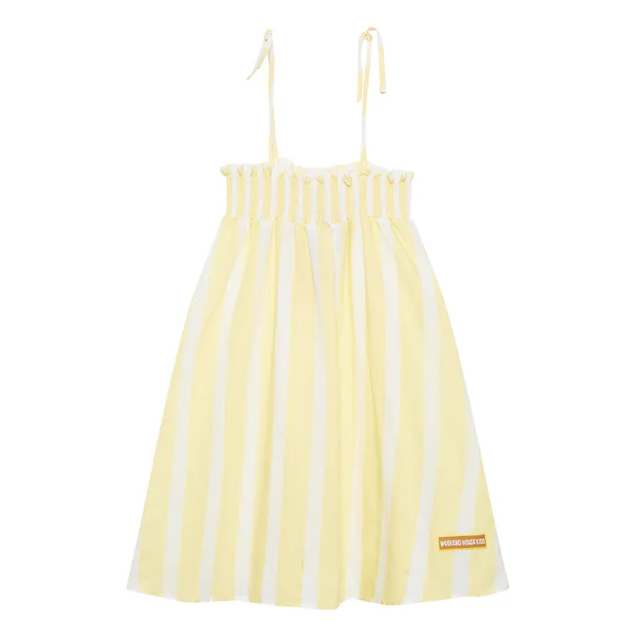 Weekend House Robe Rayure Coton Bio | Jaune