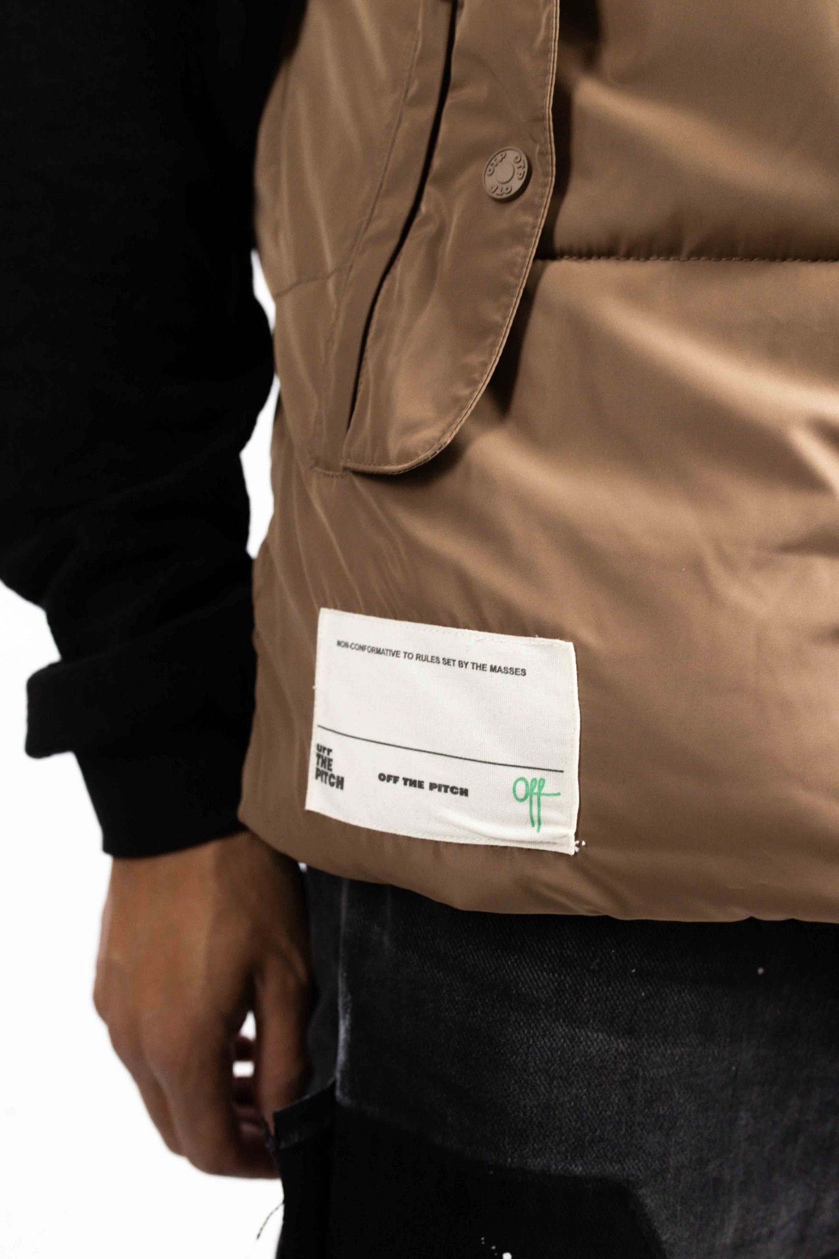 Off The Pitch Padded Bodywarmer Heren Beige/Bruin