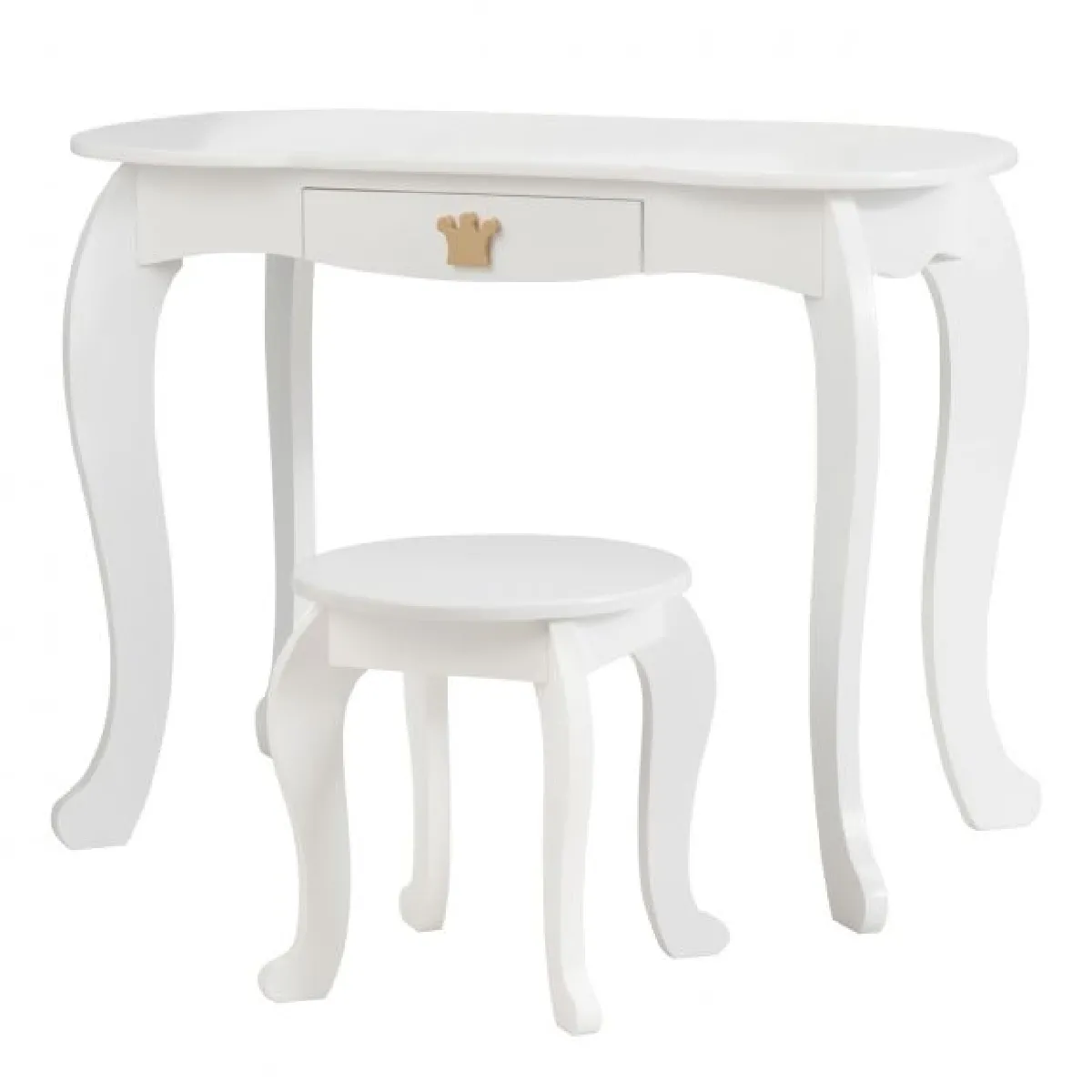 Helloshop26 Coiffeuse pour enfants 3 volets - Blanc