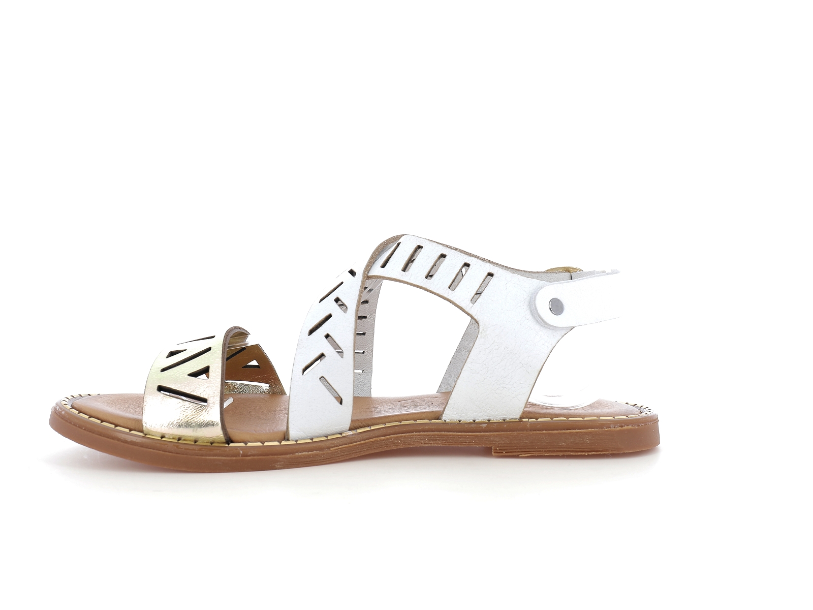Elue par nous-RECLOSSES Cuir Blanc-Or