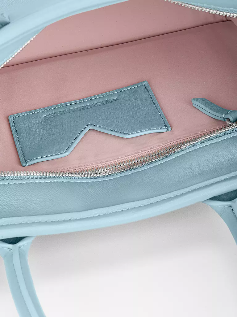 LES VISIONNAIRES Ledertasche - Tote Bag LENA SILKY Medium  hellblau