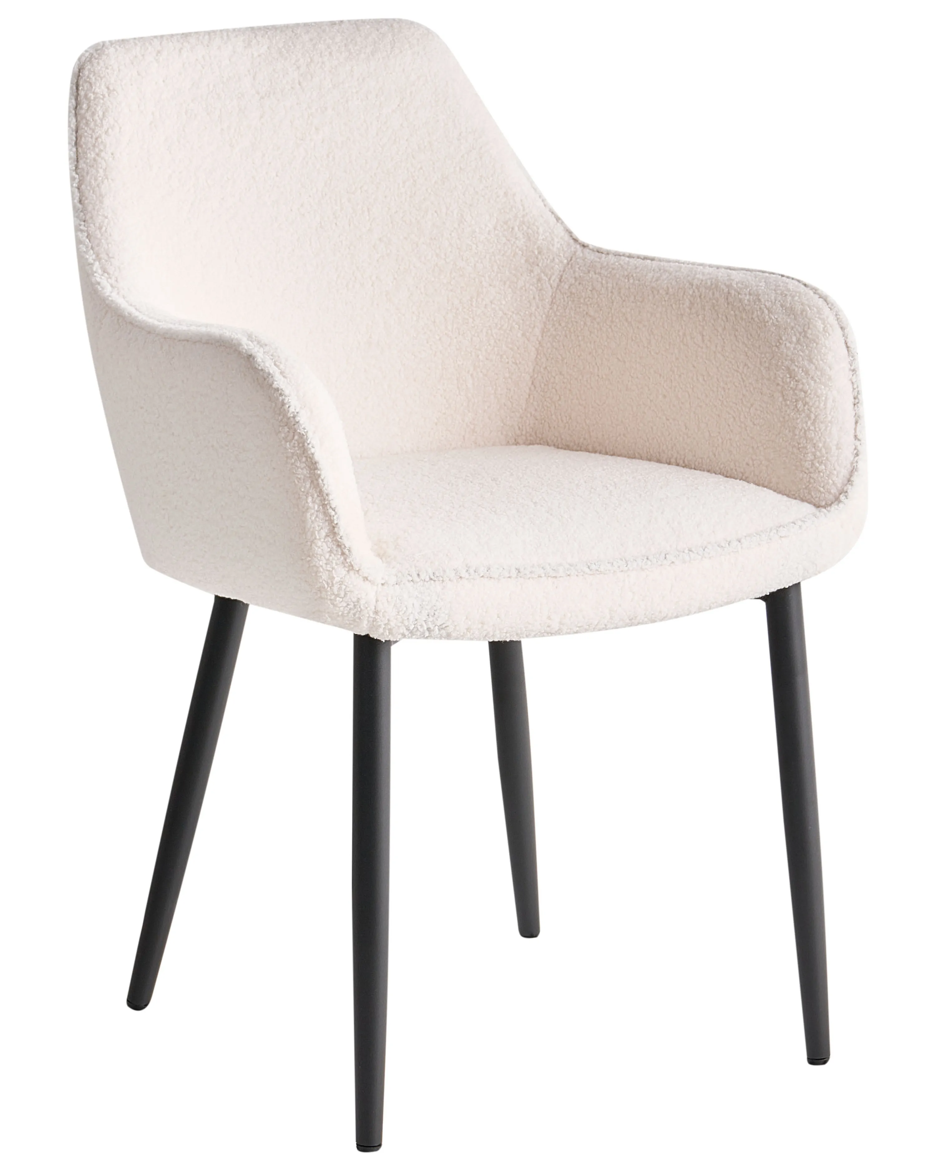 Set van 2 eetkamerstoelen ALDEN Bouclé Wit