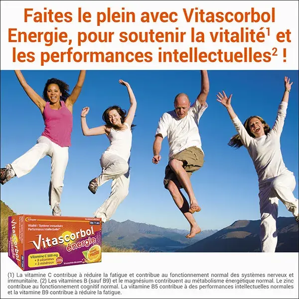 Vitascorbol Suplemento Alimentar Energético Multivitamínico 30 comprimidos efervescentes