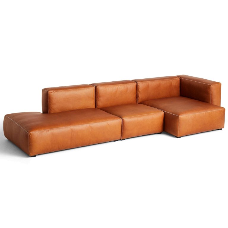 Hay Mags Soft bank 3 zits combinatie 4 rechts Sense Cognac