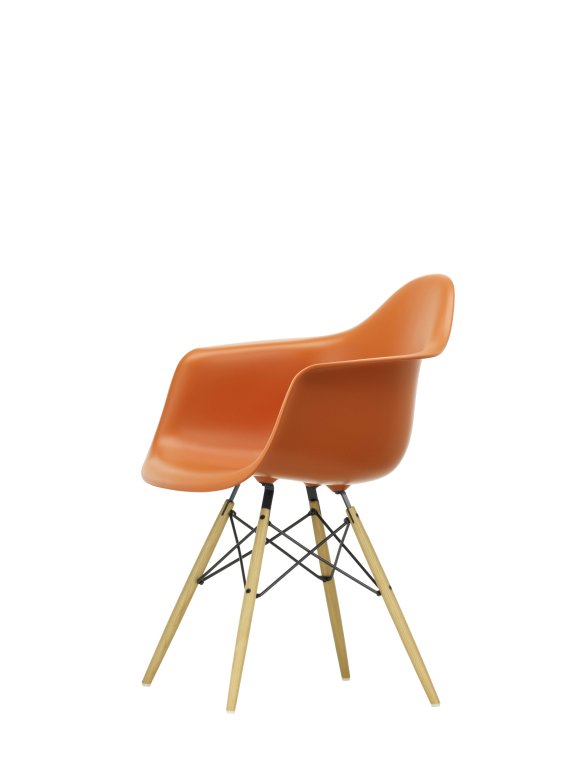 Vitra Eames DAW stoel essen onderstel, Deep Black