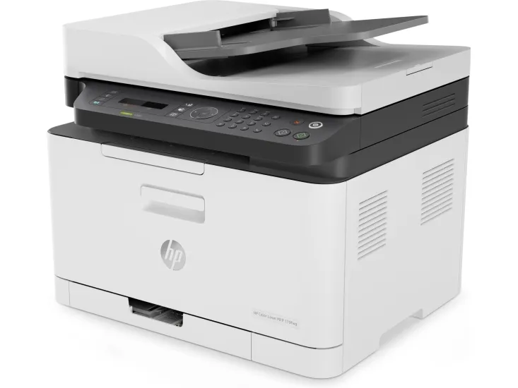HP Color Laser MFP 179fnw - Multifunktionsprinter - farve - laser - A4 (210 x 297 mm) (original) - A4/Letter (medie) - op til 14 spm (kopiering) - op til 18 spm (udskriver) - 150 ark - 33.6 Kbps - USB 2.0, LAN, Wi-Fi(n)