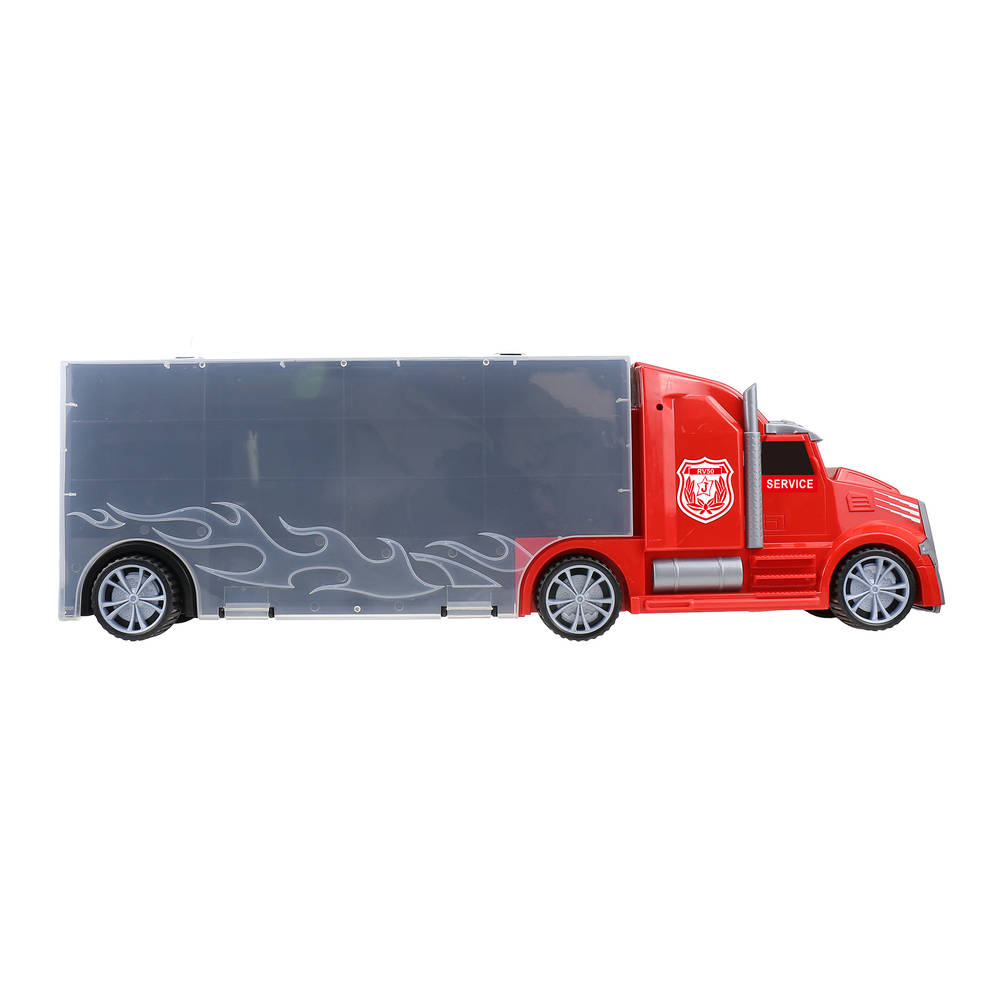 Autotransporter met auto's en accessoires