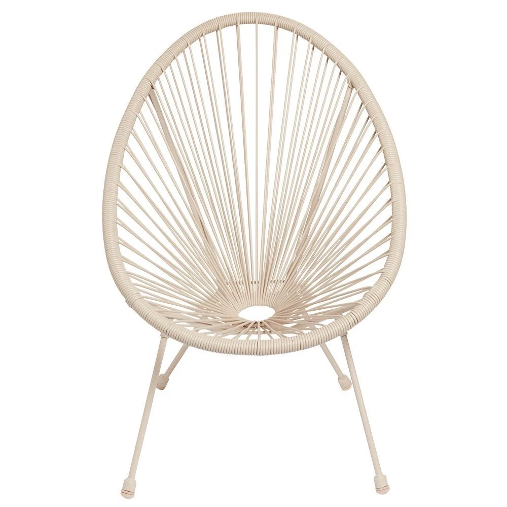 Fauteuil de jardin enfant Urban métal et fil de résine rose