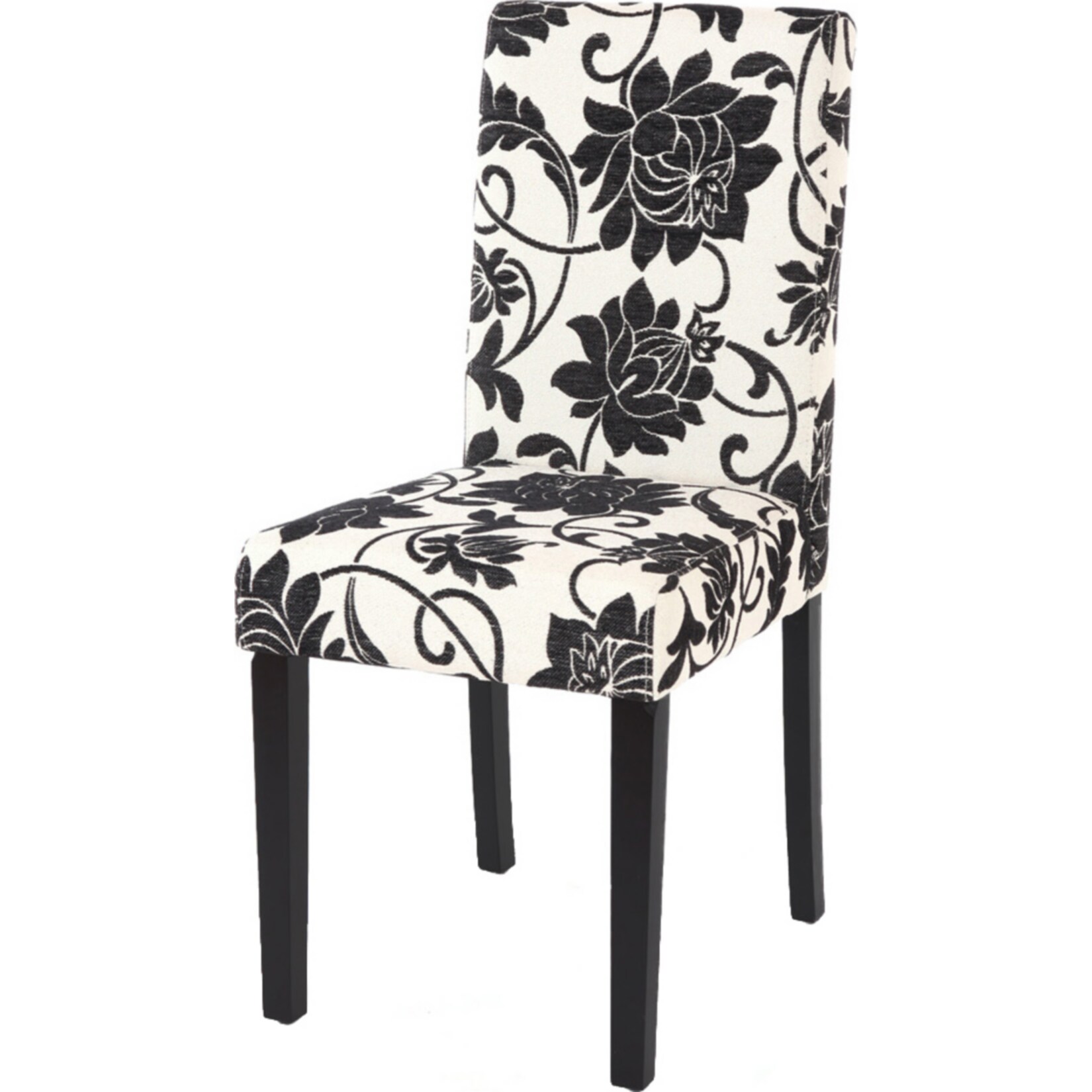 2er-Set Esszimmerstuhl Stuhl Küchenstuhl Littau ~ Textil, jacquard, dunkle Beine