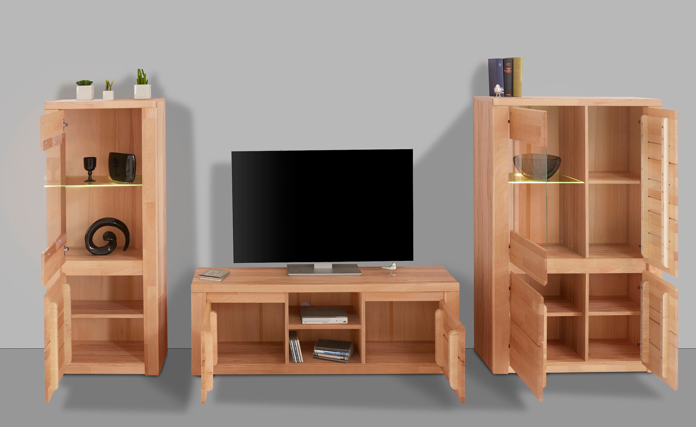 GOODproduct Wohnwand »Burani« Set, 3 Stk. tlg.