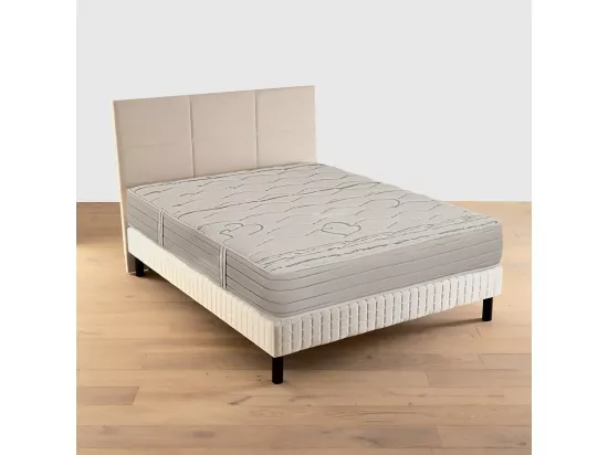 Matelas réversible CERVO 160x200 cm, en mousse mémoire de forme, indépendance du couchage, ferme, face été/hiver, épaisseur 24 cm