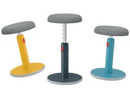 Leitz Ergo Cosy Active Sidde-stå balancestol 2-i-1 varm gul - højdejustering 46-79 cm