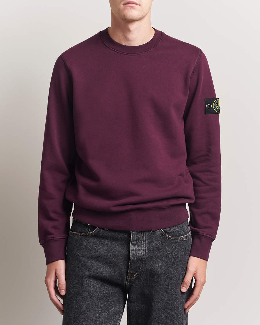 Stone Island Garment Dyed Fleece Sweatshirt Amaranth