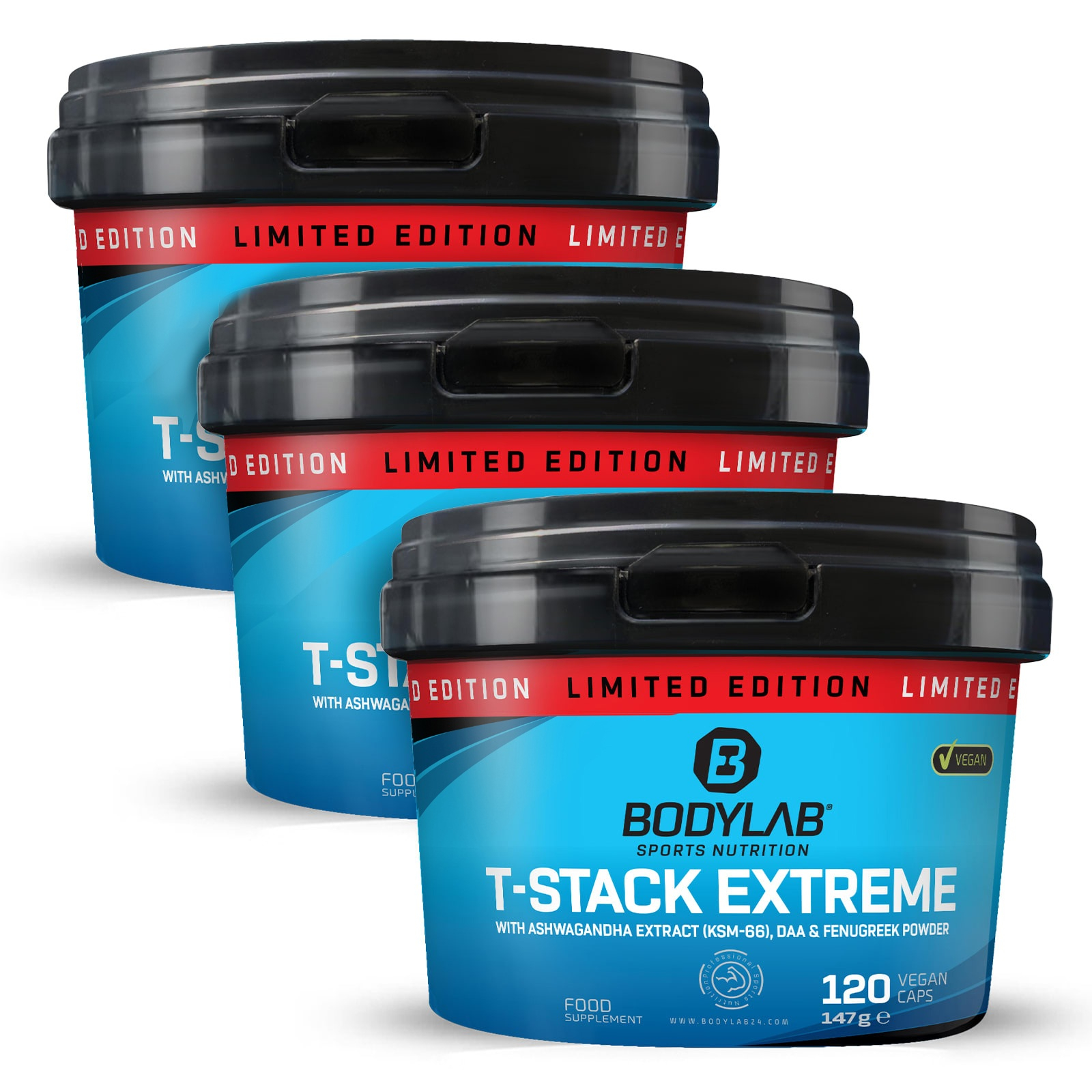 3 x T-Stack Extreme (120 vegane Kapseln)