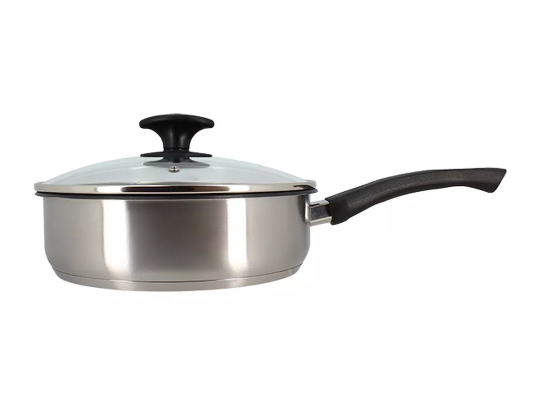 Menastyl - Sauteuse First 24cm En Acier Inoxydable Avec Couvercle