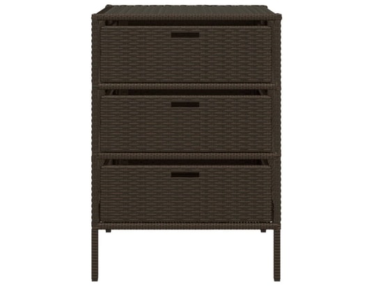 VIDAXL - Armoire de jardin Armoire de rangement de jardin marron 55x59x80cm résine tres...