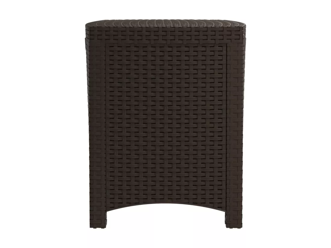 Boîte de rangement de jardin 39x39x46 cm Rotin PP Marron
