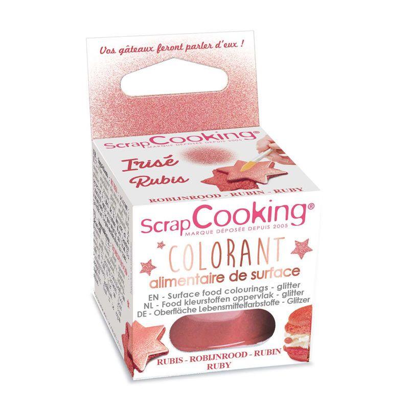 Colorant alimentaire de surface en poudre - Rubis - 5 g Scrapcooking