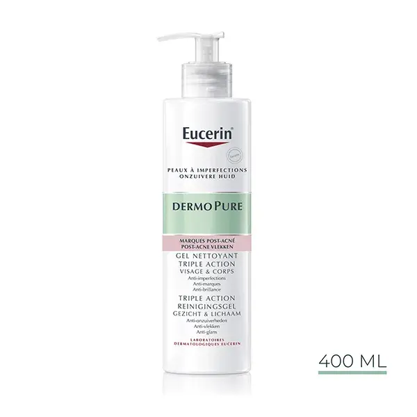Eucerin DermoPure Gel de Limpeza Tripla Ação 400ml