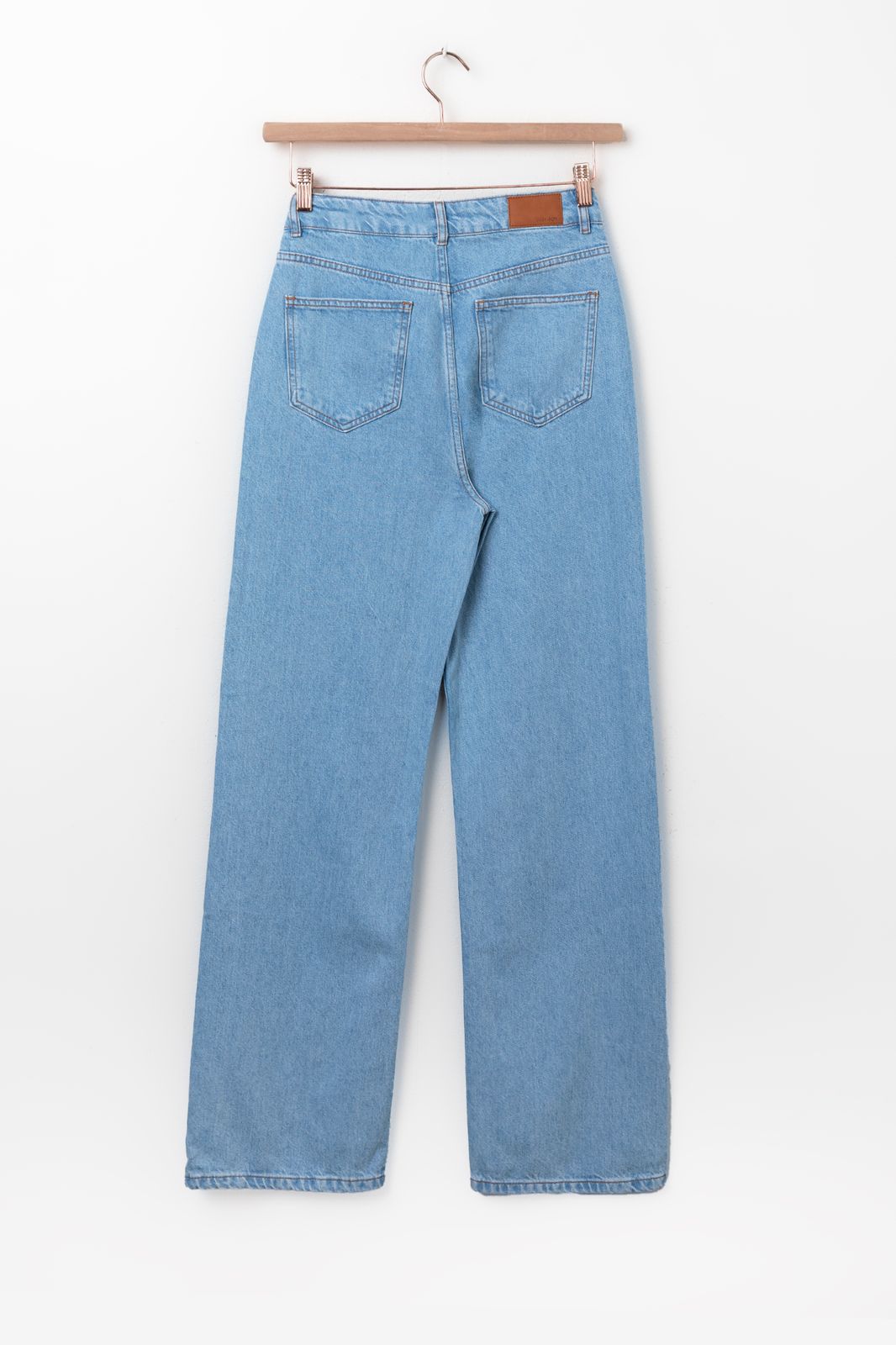 Belize blauwe high waist wide leg jeans