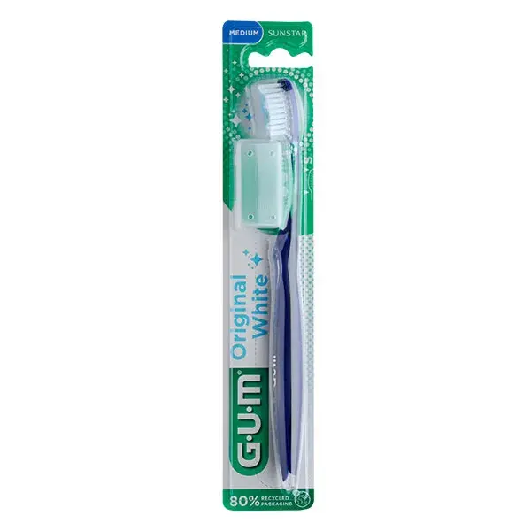 Escova de dentes compacta média Gum Original White